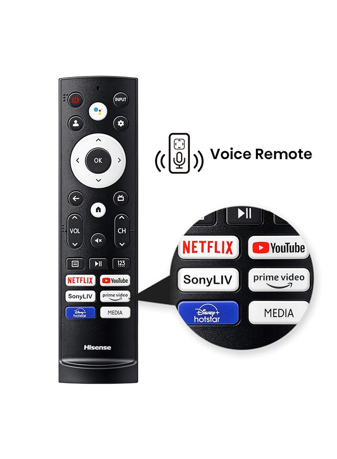 55 Inch 4K A6K s\Smart Screen | VIDAA system | Dolby Vision | HDR | 60HZ | Bluetooth | Wi-Fi | New design | (2 USB - 3 HDMI) | (2023) - 55A6K Black