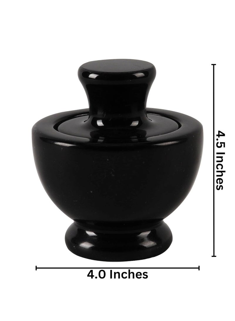 Black Marble Mortar and Pestle Set Spice Mill Kitchen Accessories Marble Seasoning Set Avocado Mushroom Grinder