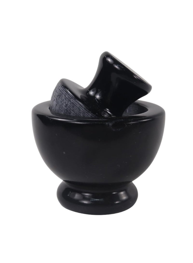 Black Marble Mortar and Pestle Set Spice Mill Kitchen Accessories Marble Seasoning Set Avocado Mushroom Grinder