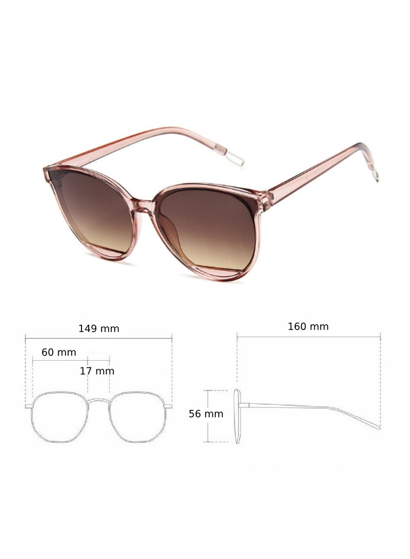 Trendy Round Sunglasses for Women and Men Plastic Frame UV400 Protection High-Quality Materials Fashionable Design Gift Package Included