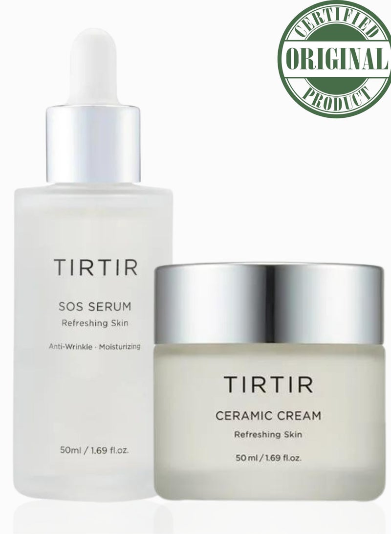 Tirtir Skincare Essentials - SOS Serum 50ml & Ceramic Cream 50ml