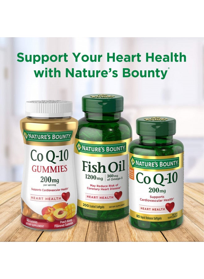 Nature's Bounty Fish Oil, Dietary Supplement, Omega 3, Supports Heart Health, 1000 Mg, 220 Coated Softgels