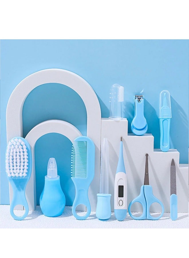 Portable Baby Healthcare and Grooming Kit, 20PCS Baby Care Kit with Premium-Quality Materials, Newborn Nursery Health Care Set for Newborn Infant Toddlers Baby Boys Girls Kids 0-3 Years, Suitable for Outgoing and Traveling(Blue)