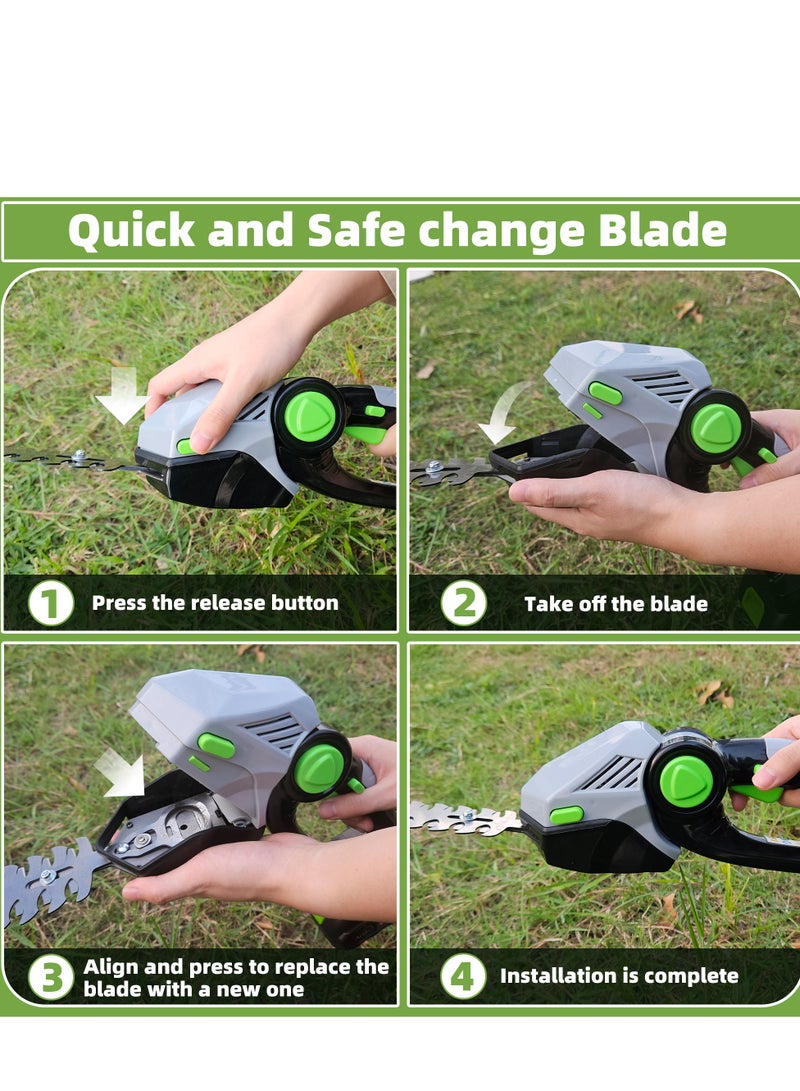 A Little Expensive,2 in 1 CordlessHedge Trimmer & Grass Shear ,2 Lithium Batteries, 2 Blades, Grass Trimmer with 45° Rotatable Handle, Ideal for Shrub, Yard, Garden, Lawn,Safe Model for yourself,Mother and Father,or Grandfather