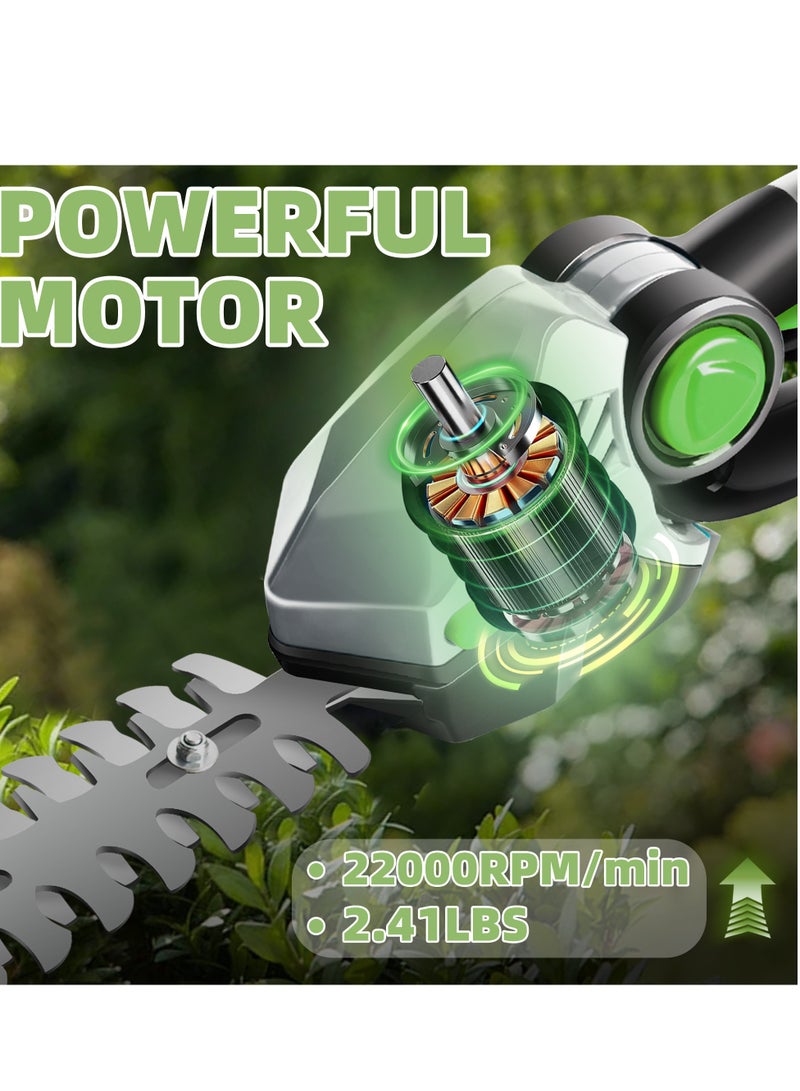 A Little Expensive,2 in 1 CordlessHedge Trimmer & Grass Shear ,2 Lithium Batteries, 2 Blades, Grass Trimmer with 45° Rotatable Handle, Ideal for Shrub, Yard, Garden, Lawn,Safe Model for yourself,Mother and Father,or Grandfather