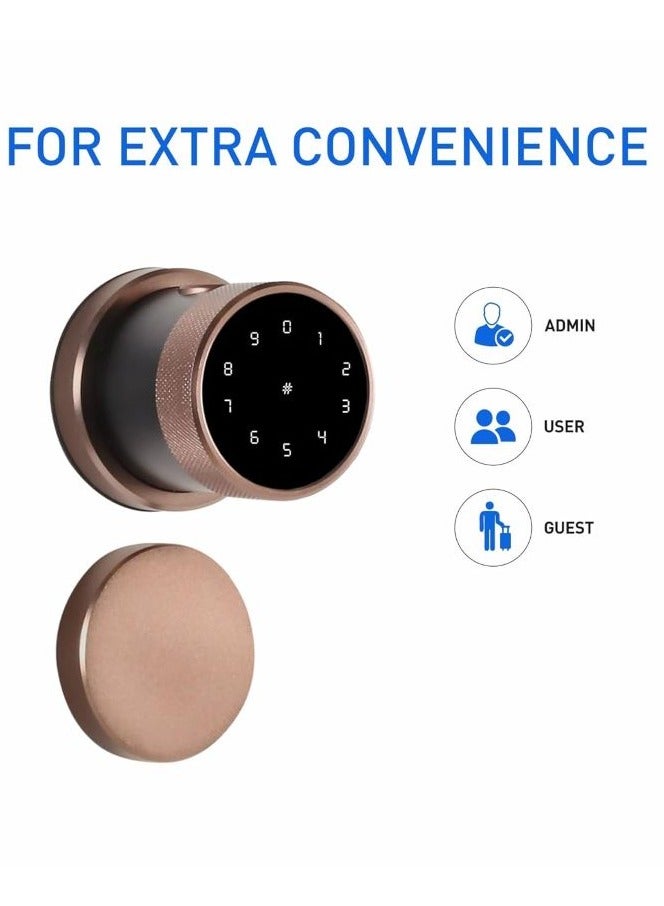 OZ-FDL-11-R Life Smart Lock for Wooden Doors with Google Assistant & Alexa Enabled (without Wi-Fi Gateway, Black) | By Ozone India