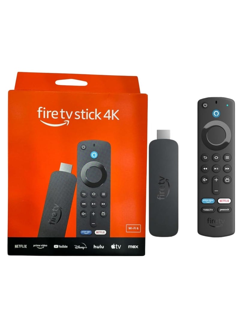 Fire Stick 4K 2nd Gen with Voice Remote 3rd Gen Streaming Media Player Device, support for Wi-Fi 6