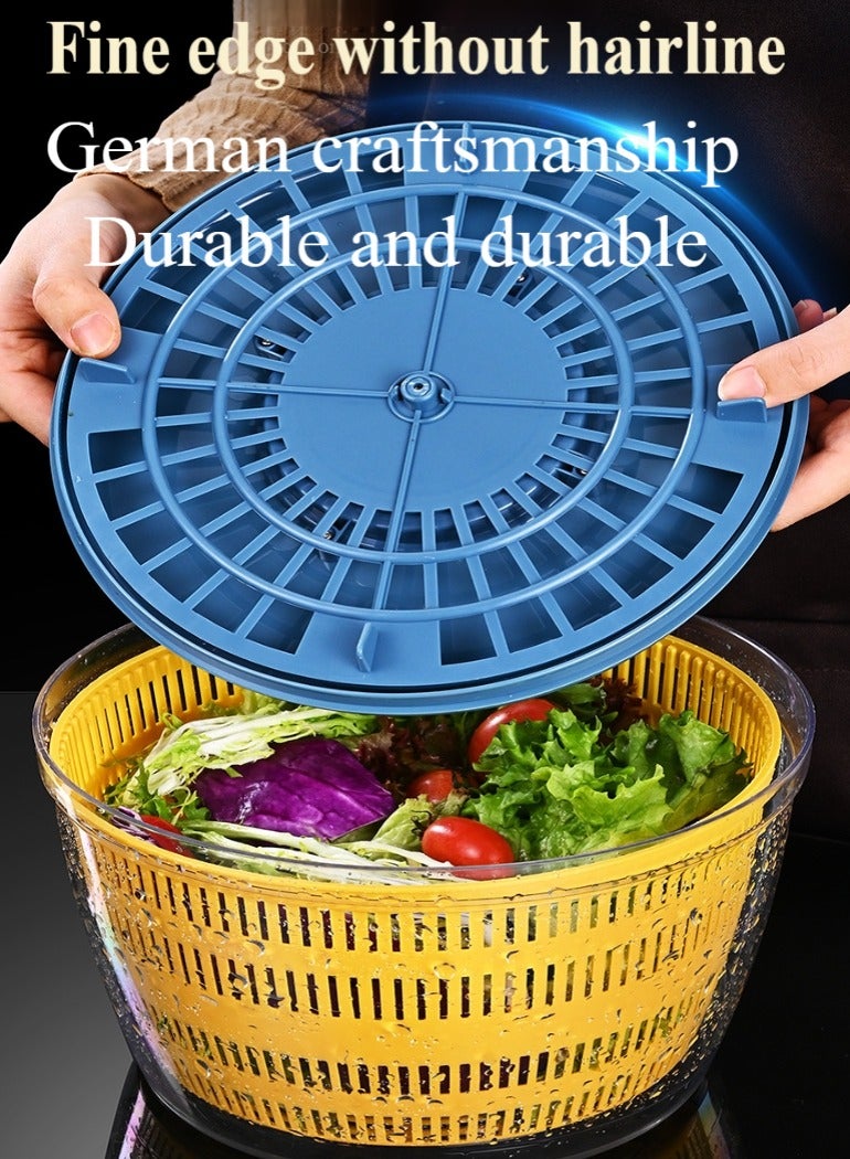 Salad dehydrator, multifunctional salad dehydrator, lettuce dryer and vegetable washer, drain lettuce and vegetables easily, suitable for salad greens, lettuce, fruits and vegetables / 4L