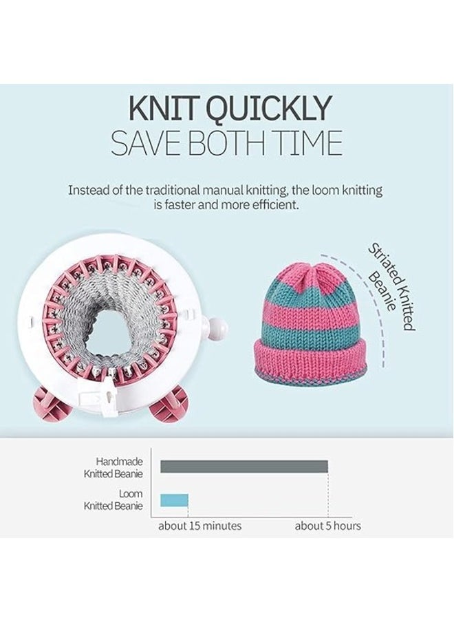 Intelligent  Needles Knitting Machine Kit DIY Knitting Machine for Adults and Kids Perfect for Scarves Hats And Gloves Ideal Gift for your friends and family