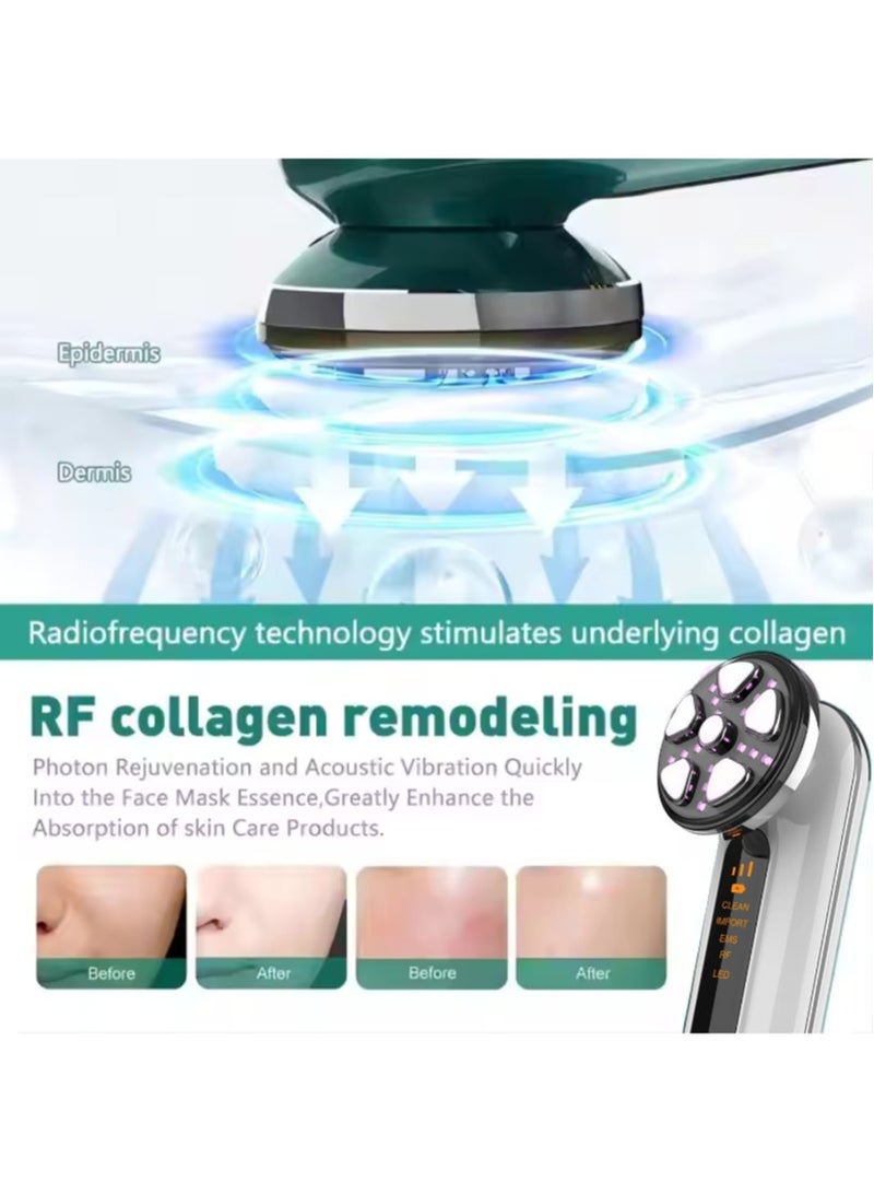 RF&EMS Facial Mesotherapy Radio Frequency Skin Tightening Facial Rejuvenating Skin Care Beauty Wrinkle Removal Face Massager Microcurrent Facial Massager