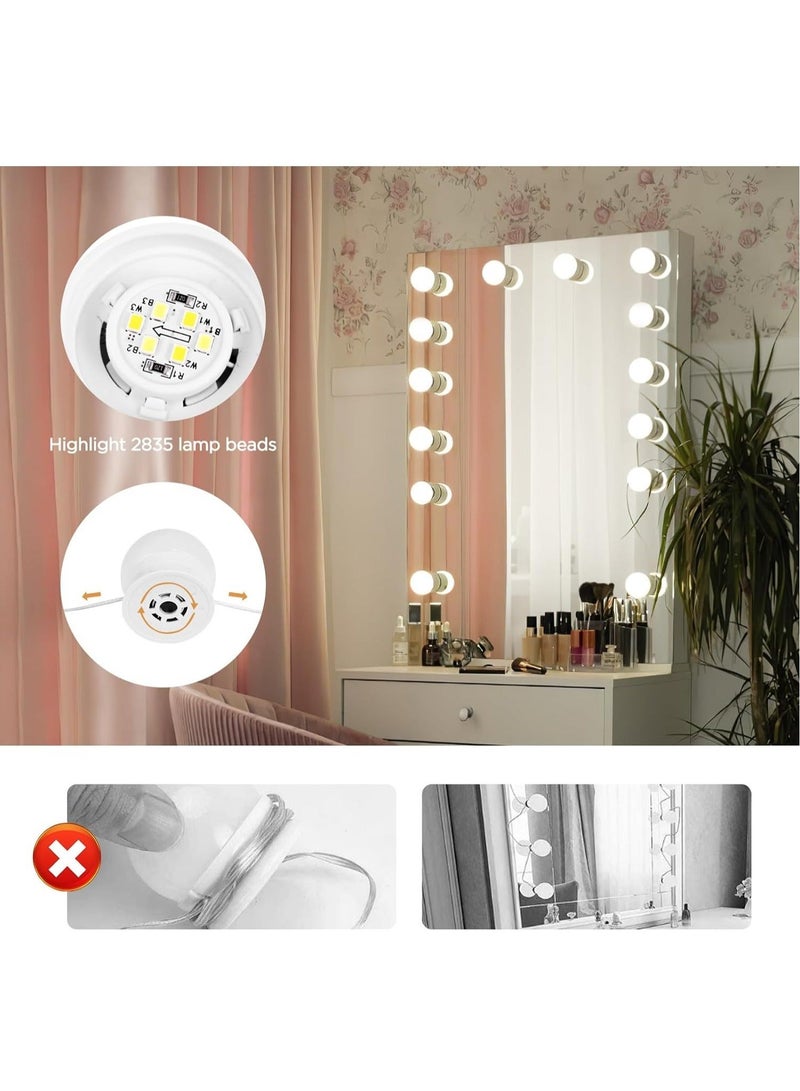 Vanity Lights Kits DIY, Makeup Lights with 10pcs Dimmable Bulbs, 3 Colour Modes with Touch Sensor Dimmer Switch for Dressing Table