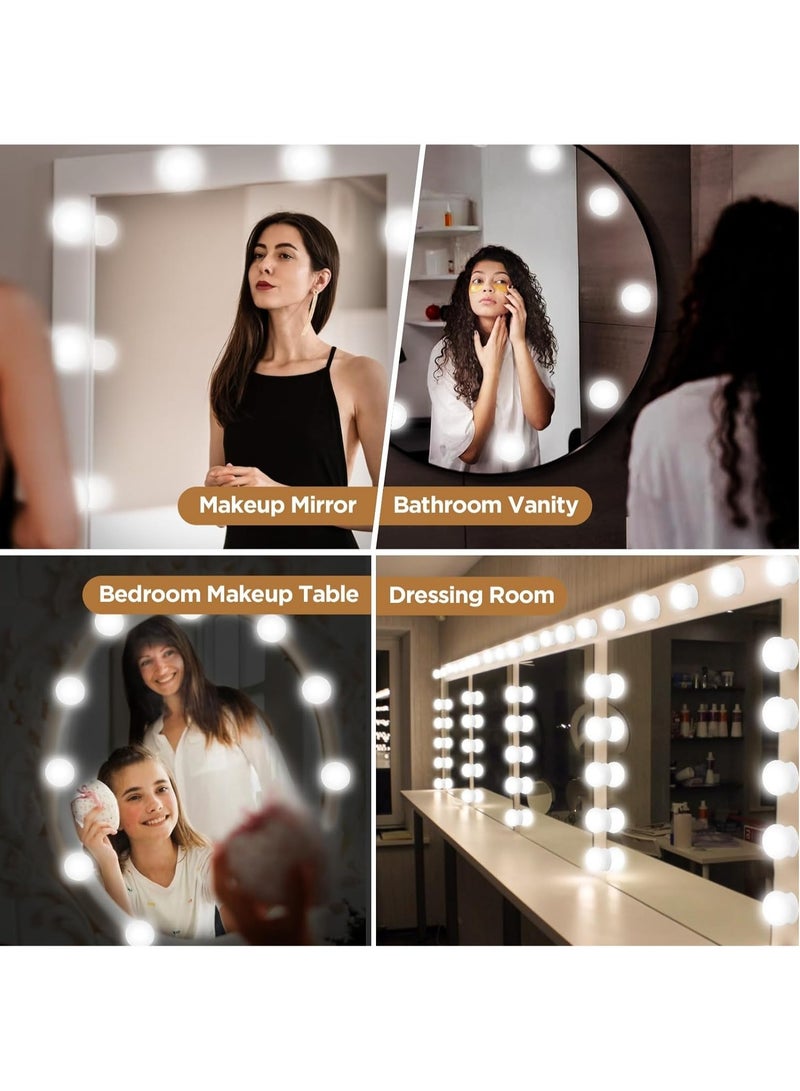 Vanity Lights Kits DIY, Makeup Lights with 10pcs Dimmable Bulbs, 3 Colour Modes with Touch Sensor Dimmer Switch for Dressing Table