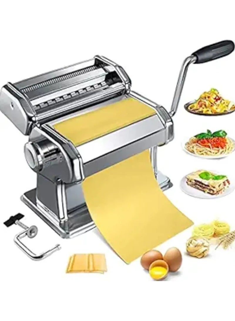 Pasta Maker Machine, Homemade Stainless Steel Manual Roller Pasta Maker WithPasta Maker Machine, Homemade Stainless Steel Manual Roller Pasta Maker