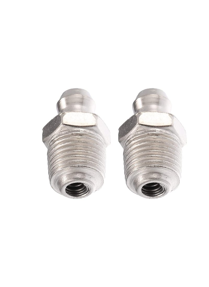 8 Pieces set M12 X 1 Nickel Plated Straight Grease Nipple Fitting For Motorbike Car