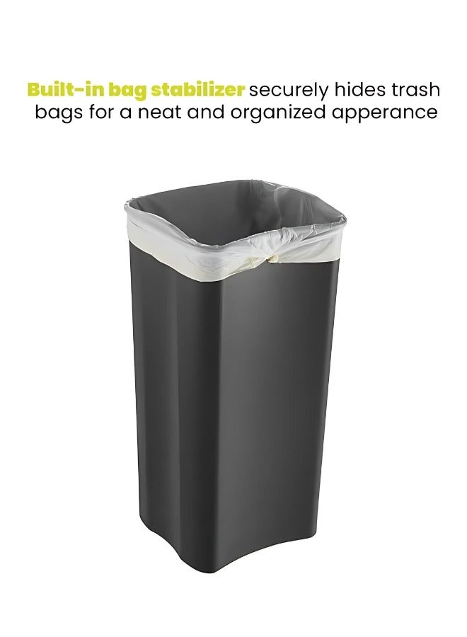 REGENT SERIES | Brushed Stainless Steel Finish | Soft-Closing | Fingerprint-Resistant | Pedal Trash & Garbage Bin, Champagne Gold, 12 Liters