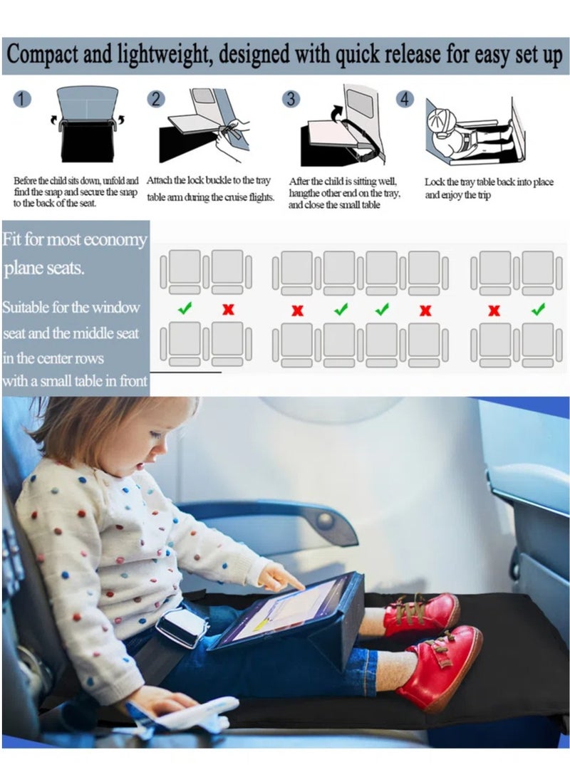 Travel Bed for Toddler, Airplane Bed, Comfortable and Safe Airplane Seat Extender Flight Sleep Child Lying Down Leg Rest