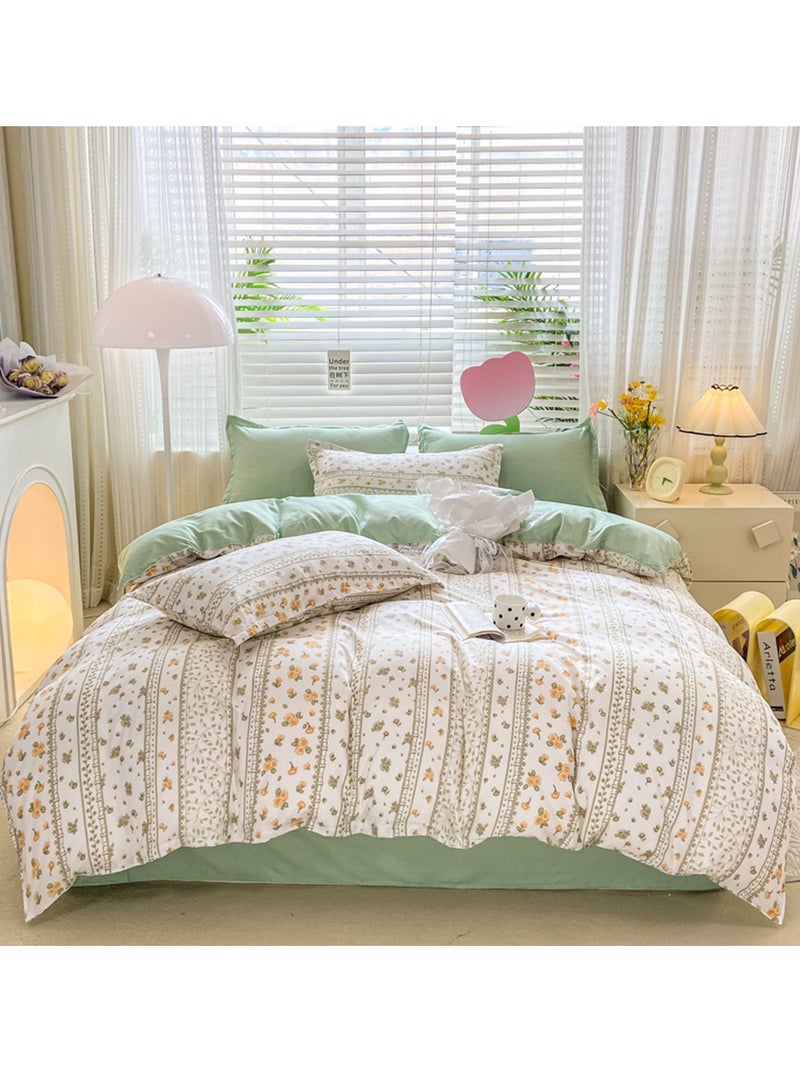 4-Piece Set Bedding Modal Quilt Cover Set with 1 Quilt Cover 1 Sheet and 2 Pillowcases 2m Bed (200 * 230cm)