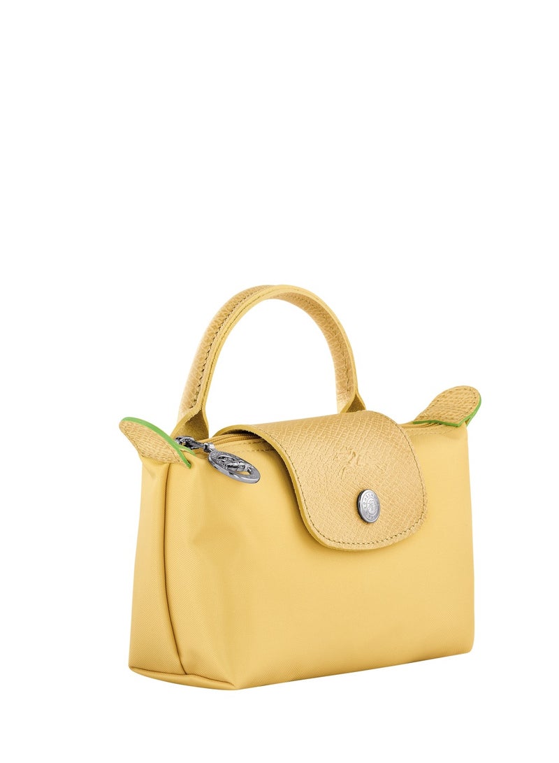 Longchamp Women's classic fashion versatile mini makeup bag handbag shoulder bag handheld small bag yellow