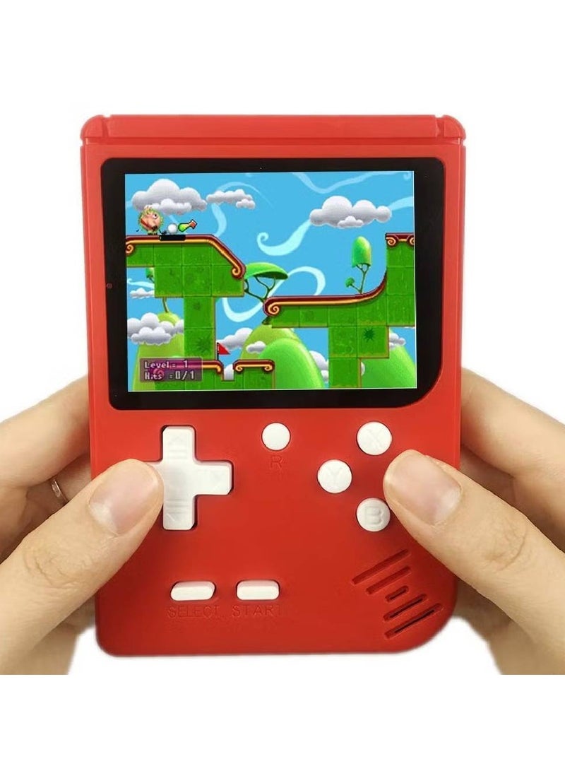 Retro Mini Game Console – SUP Game Box Plus with 400 Games, Rechargeable, 3.0 Inch Screen (Red)