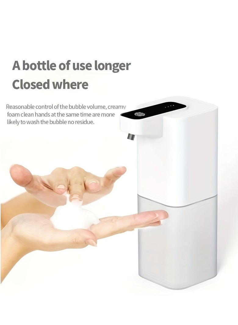 Touchless Foaming Soap Dispenser - 400ml USB Rechargeable, Sleek Design for Home & Office Hygiene