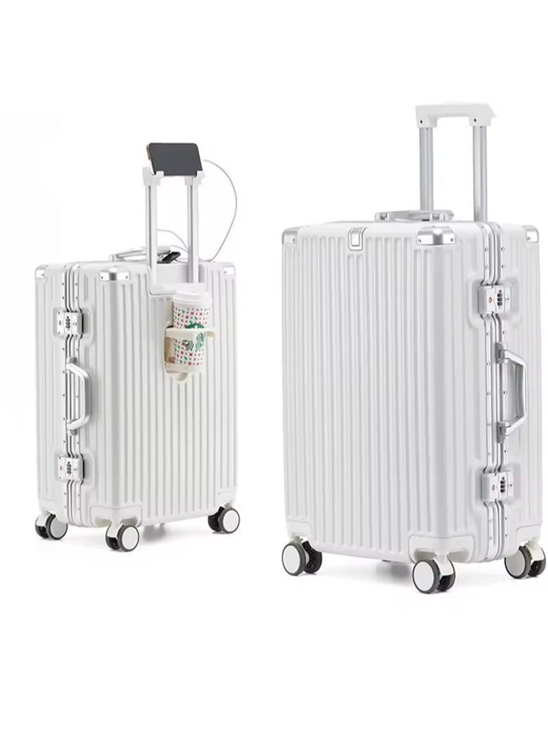 Travel Luggage 2 Piece Sets suitable for short trips, PC+ABS Hard Shell Clearance Luggage Carry on Luggage Suitcase with TSA Lock Spinner Wheels Durable Lightweight Travel Luggage，USB Charging Port