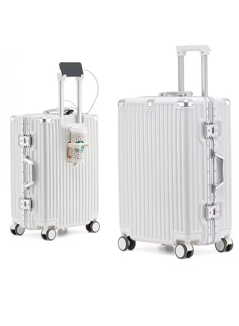 Travel Luggage 2 Piece Sets suitable for short trips, PC+ABS Hard Shell Clearance Luggage Carry on Luggage Suitcase with TSA Lock Spinner Wheels Durable Lightweight Travel Luggage，USB Charging Port