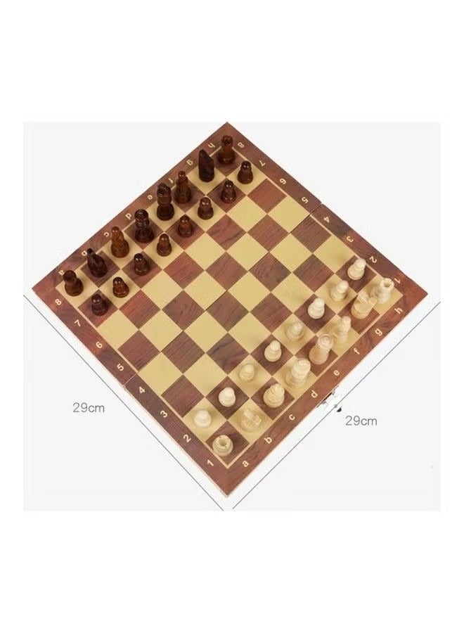 Wooden Magnetic Chess Folding Box Set Children Adult Educational Board Game Chess Toys