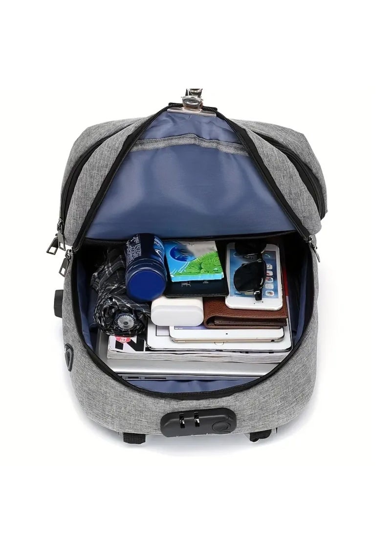 Unisex Anti-Theft USB Charging Smart Laptop Backpack