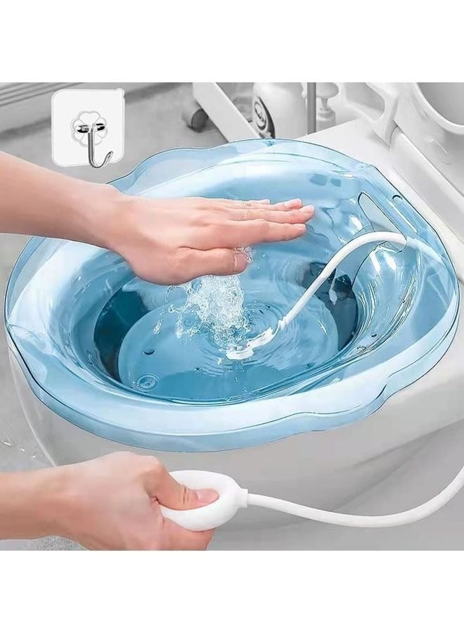 Sitz Baths for toilet Seat with Flusher Pregnant Women Yoni Steam Seat,Soaking Basin Ues for Inflammation Treatment,Fits Universal Toilet