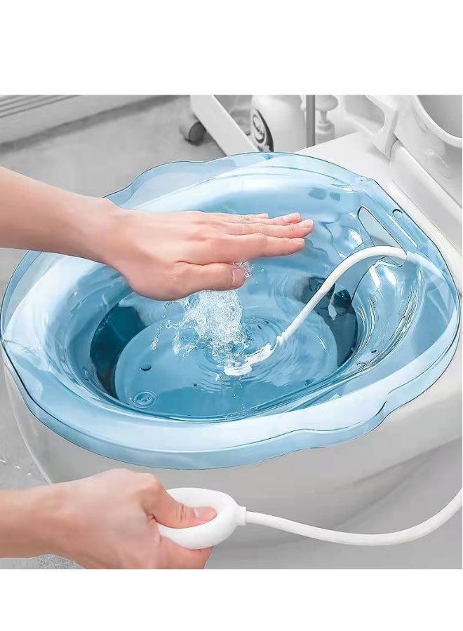 Sitz Baths for toilet Seat with Flusher Pregnant Women Yoni Steam Seat,Soaking Basin Ues for Inflammation Treatment,Fits Universal Toilet