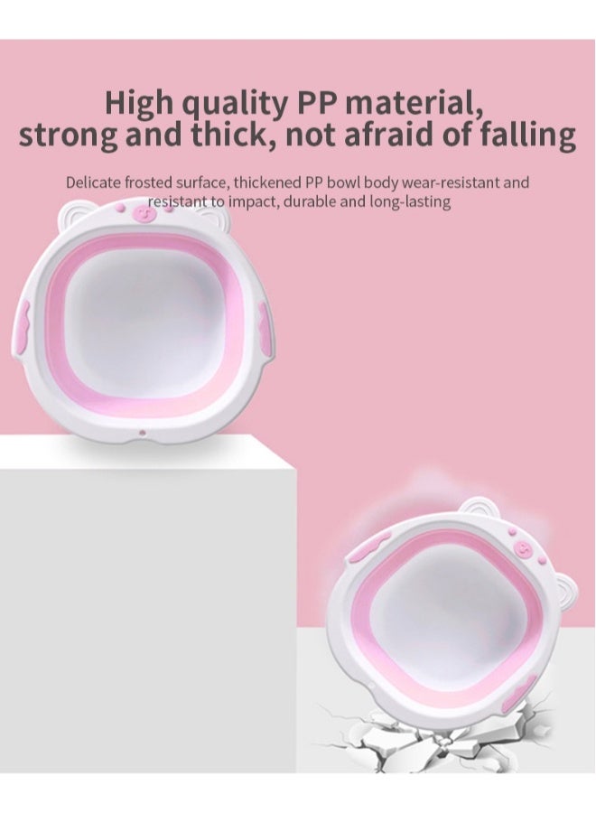 Sitz Bath for Toilet Seat, Foldable Portable Sitz Baths for Perineum Relief, Collapsible Sitz Basin with Flusher, Suitable for Pregnant Women,Pink