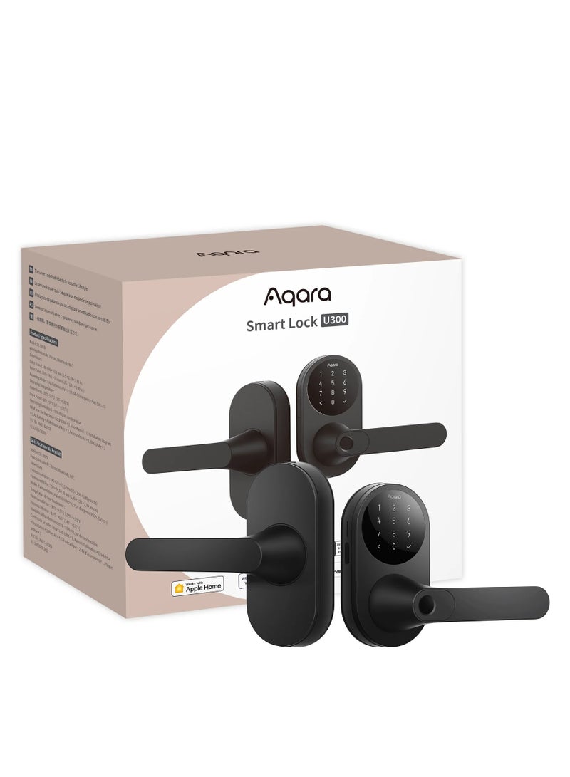 Aqara Smart Lock U300, Fingerprint Keyless Entry Door Lock with Handle