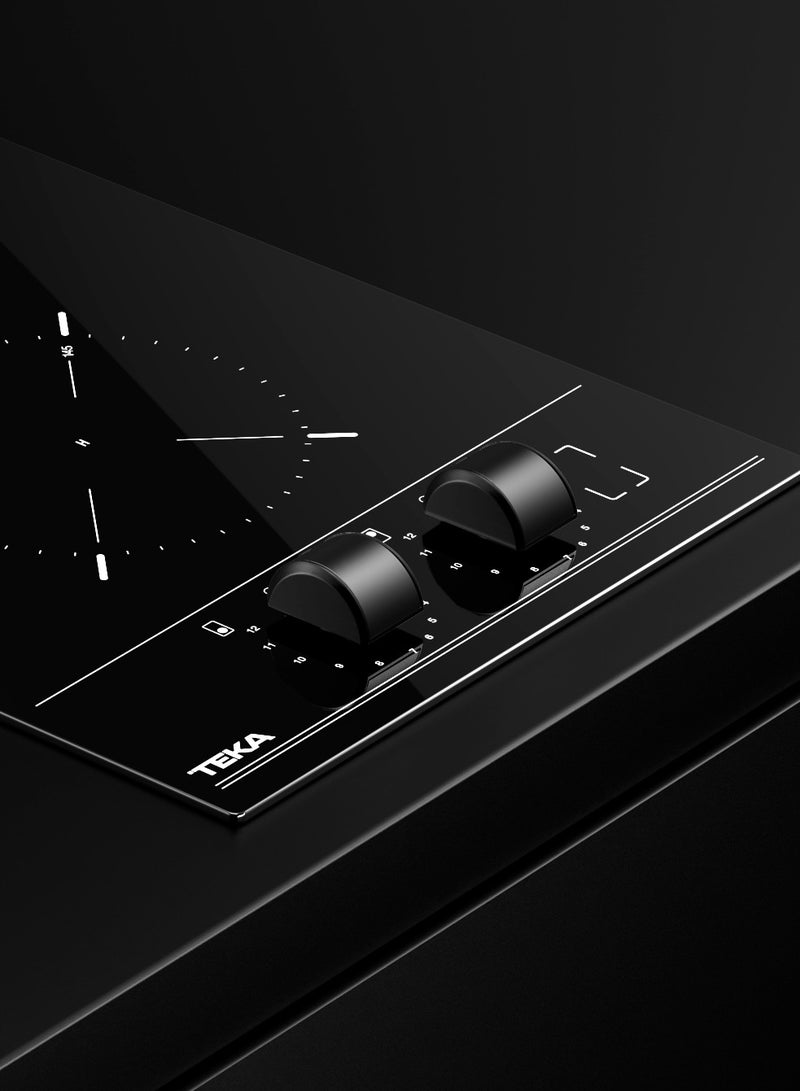 30 cm Modular Vitroceramic Hob with 2 Cooking Zones, Ceramic Glass Surface, and Auto-Lock Safety System TBC 32000 XFL
