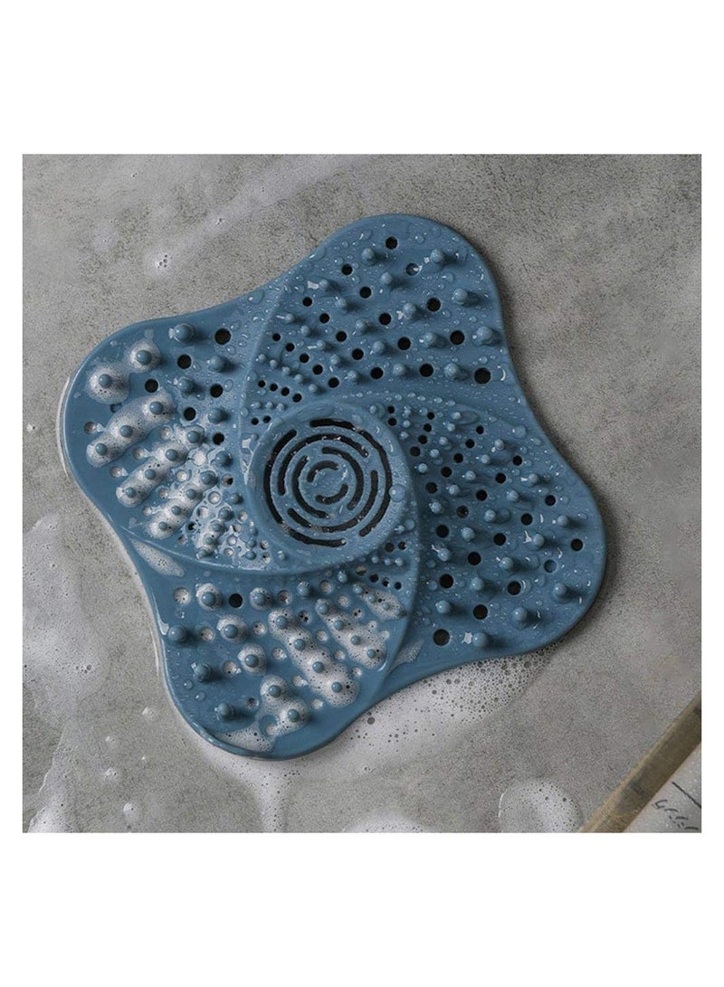 SYOSI 1 Piece Hair Catcher Shower Drain, Non-slip Soft Silicone Hair Trap Kitchen Bathtub Drain Cover With Suction Cup