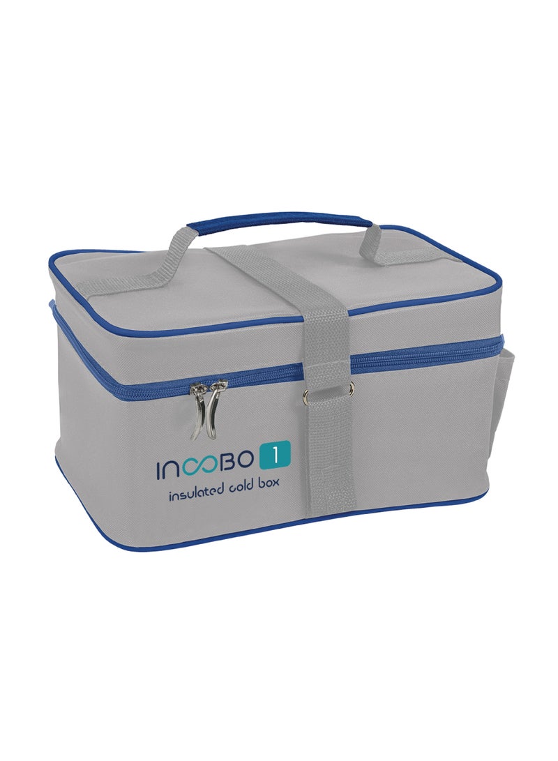 INCOBO-1, Insulated Cold Box - 0.5L Portable Medical Cooler with Eco-Friendly PUR Insulation, Durable Construction, Includes 2 Reusable Ice Packs, For Professionals on the Move or Personal Use