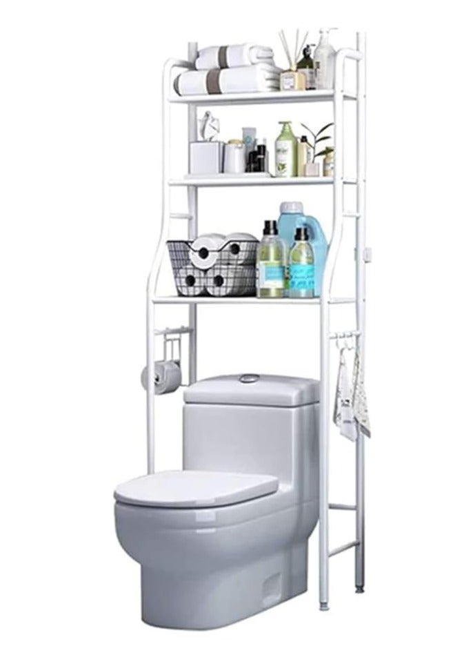 Toilet Rack 3 Shelf Towel Storage Rack Organizer Over The Toilet Bathroom Space Saver White