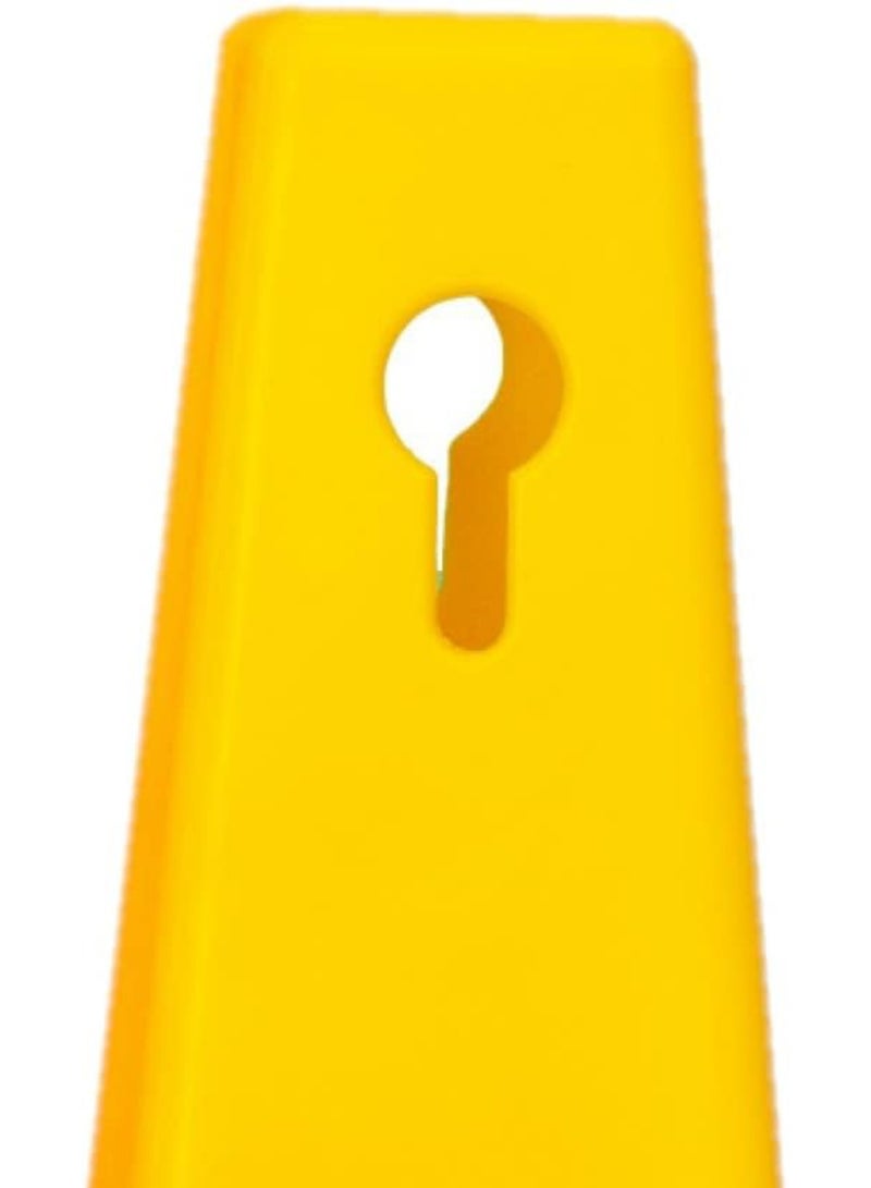 2PCS TRAFFIC CONE - NO PARKING SAFETY CONE - YELLOW -CAUTION NO PARKING YELLOW SIGN BOARD (67 x 28 cm)