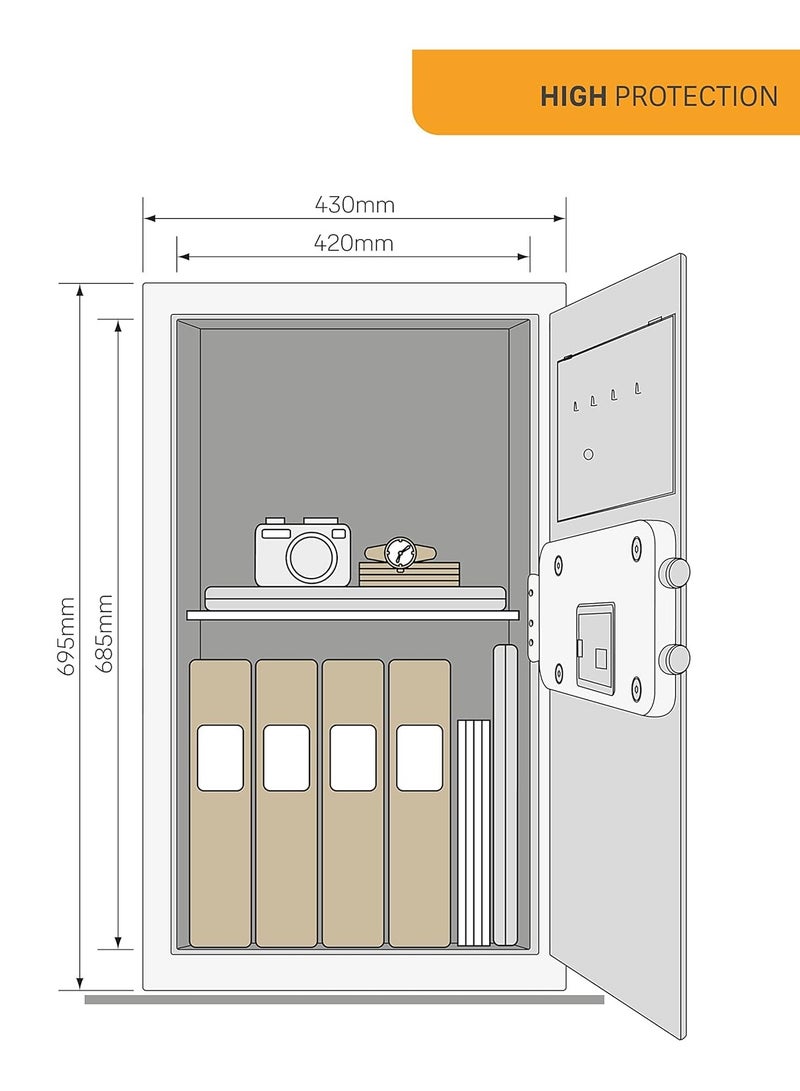 Yale YFM/695/FG2 Safe Locker, Multicolor