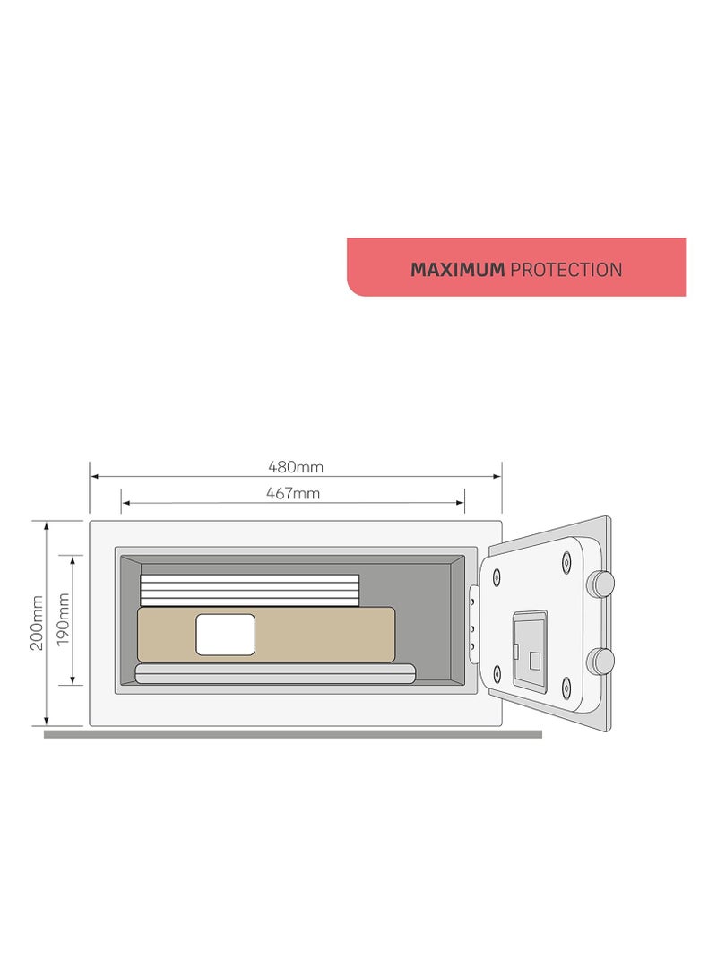 Yale - Motorised Safe Laptop - YLEM/200/EG1 - Maximum