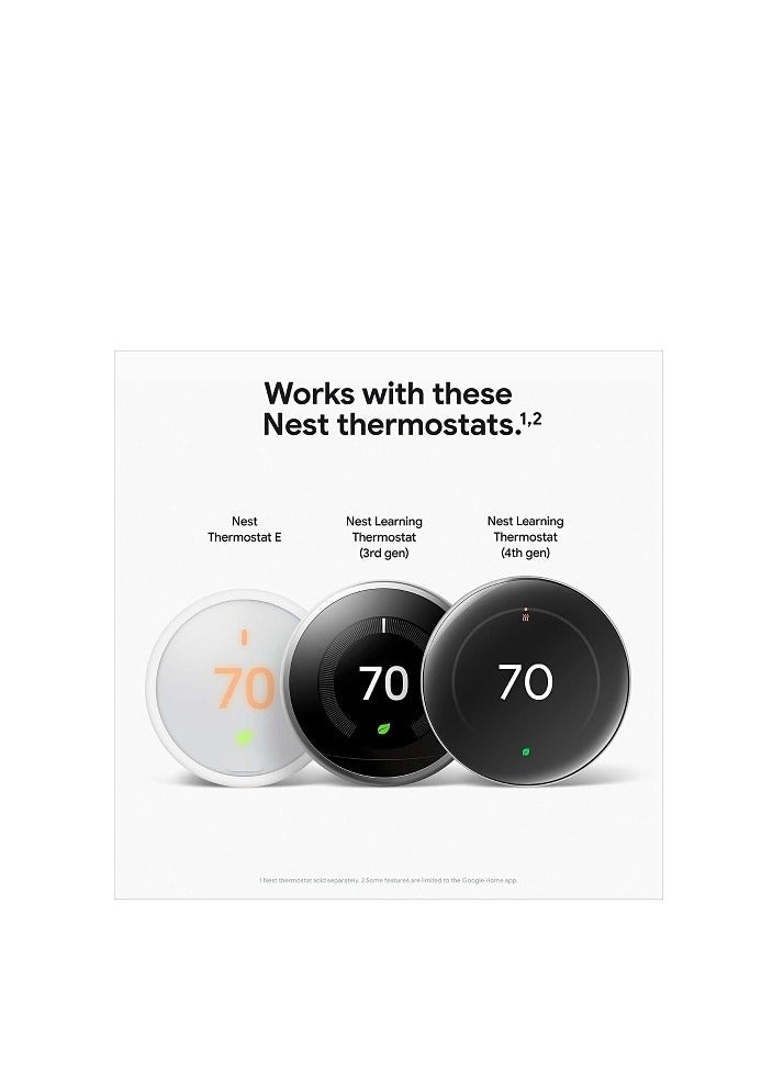 Google Nest Temperature Sensor (2nd gen), Porcelain (GA05552-US)