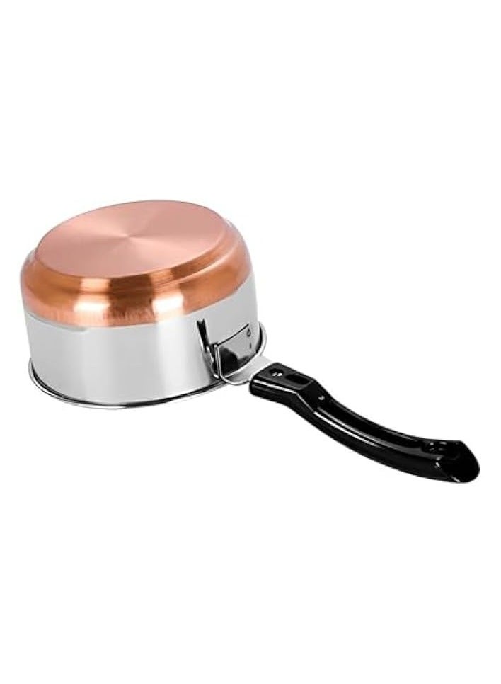 Stainless Steel with Copper Base Saucepan, Saucepan with Comfortable handle 1000ml (16cm)