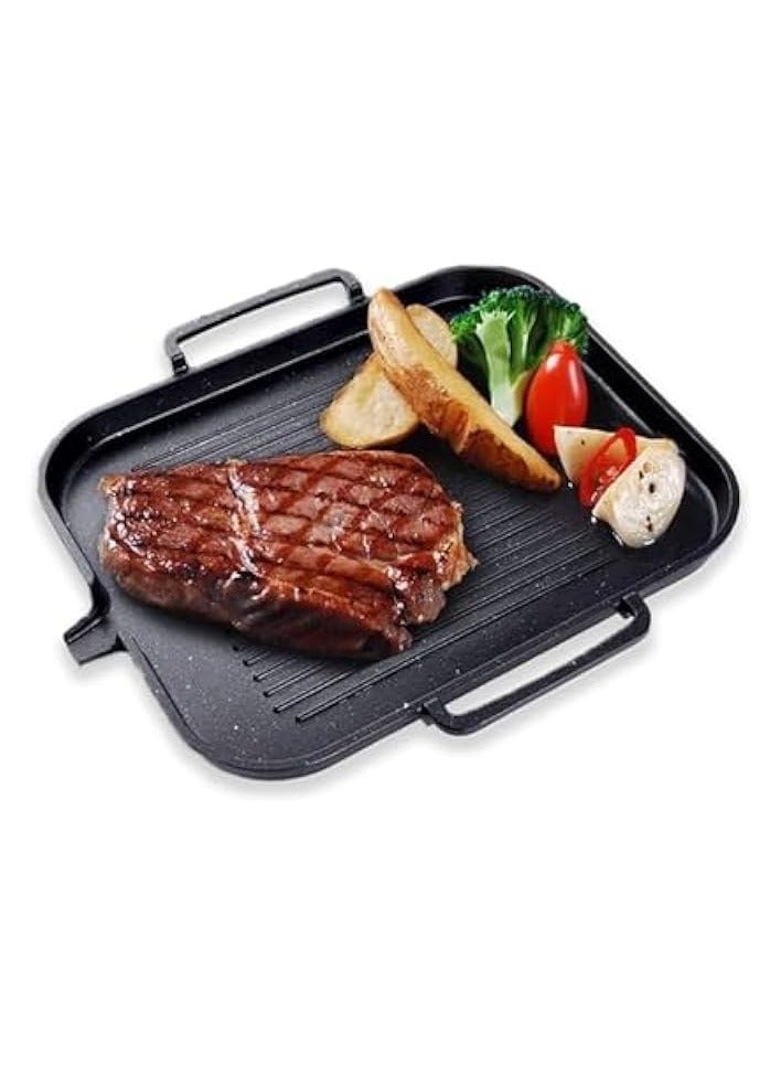 BBQ Grill Pan, Non-stick Aluminum Bakeware For Barbecue Griddle And Oven, Compatible With Induction Cookers, Indoor/outdoor