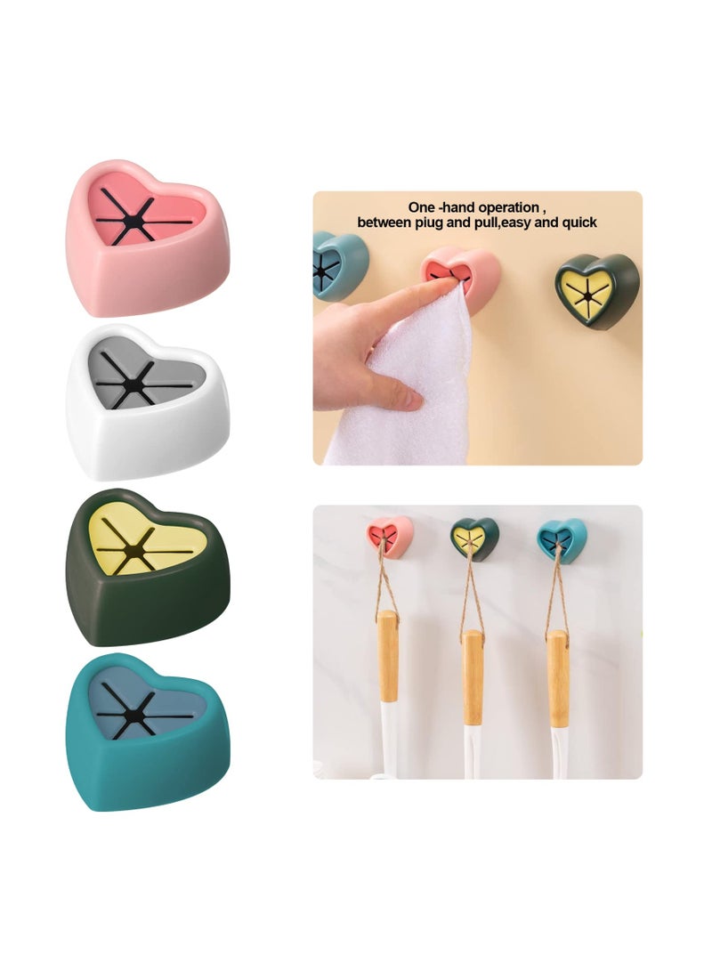 Towel Hook Holder Grabber, 20 Pcs Kitchen Towel Holder, Drill Free Self Adhesive Push Hooks Firmly Hook, Camper Accessories, Innovative Small Towel Hook, for Bathroom Kitchen Travel RV Camper