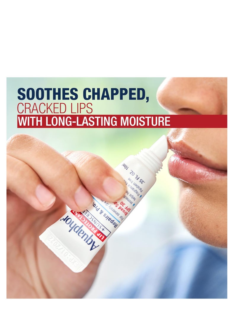 Aquaphor Lip Repair & Protect SPF 30 Tube Blister Card DUAL PACK  - 2 -.35 oz.Tubes