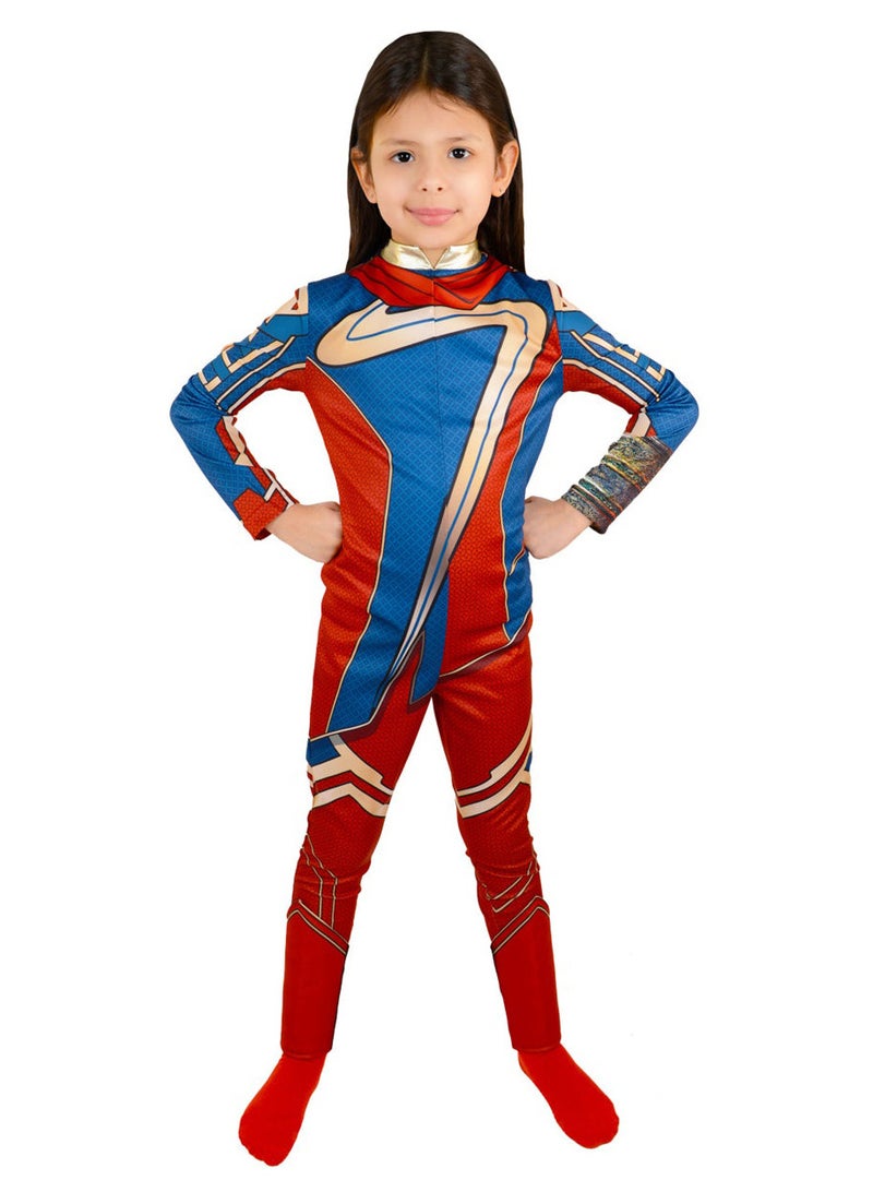 Ms. Marvel Classic Costume, Girl Superhero Child Costume, Cosplay Dress Up