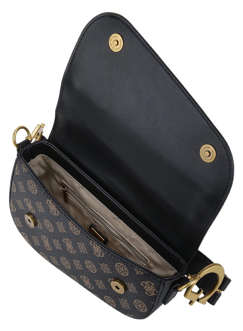 GUESS Small shoulder bag with 4G monogram print