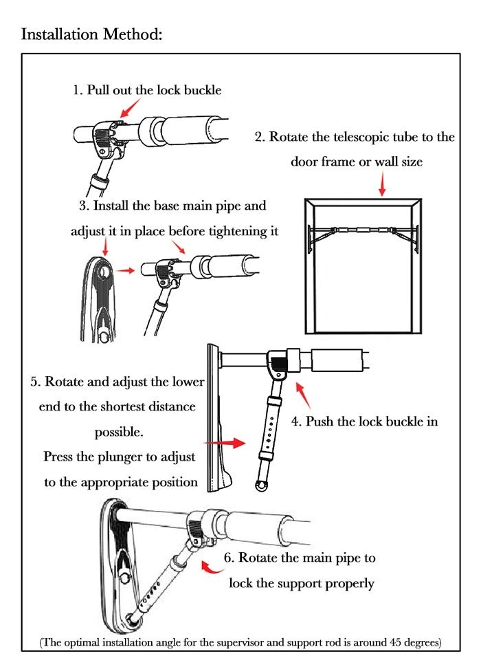 Pull Up Bar Doorway 880LBS Max Capacity, Door Frame Chin Up Bar with Locking Adjustable Width Upper Body Workout Bar No Screw Wall Mounted Gym System Trainer Non-Slip Door Exercise Equipment for Home Fitness Sports