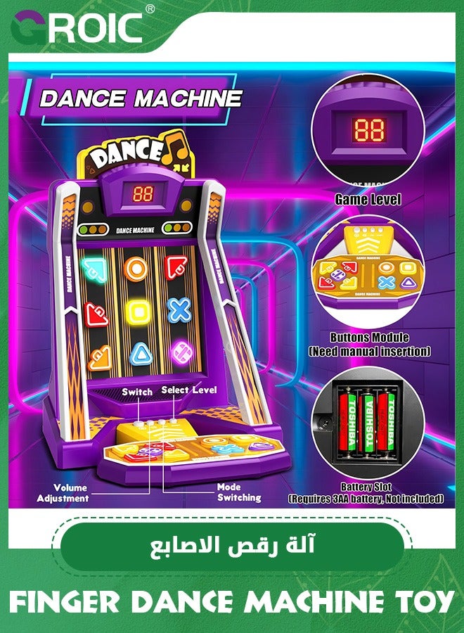 Finger Dance Machine Toys,Mini Arcade Machine Button Game with 2 Game Modes, Recognize Color and Shape Challenge Memory Game,Game Machine with LED Screen,Mini Arcade Machine Games