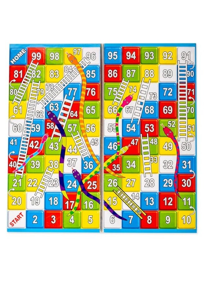 RATNA'S Classic Strategy Game Little Snakes and Ladders with Ludo 2 In 1 for Young Businessman (Multicolour)