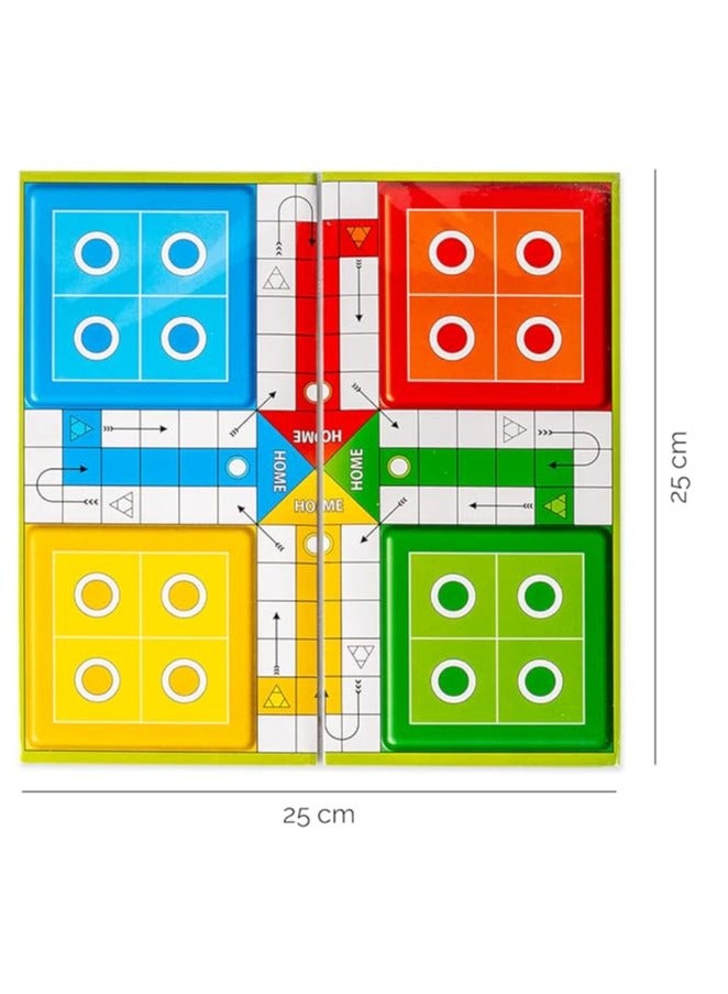 RATNA'S Classic Strategy Game Little Snakes and Ladders with Ludo 2 In 1 for Young Businessman (Multicolour)